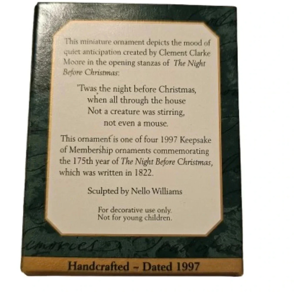 Hallmark Keepsake Miniature "Ready for Santa "  1997 - Picture 5 of 6